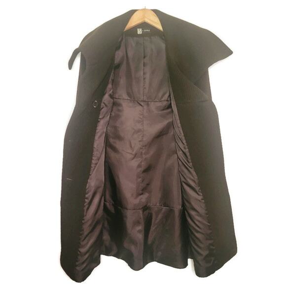 Searle Wool Mohair Double Breasted Wide Collar Brown A Line Coat Size 2 - Picture 11 of 16